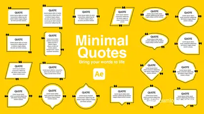 Minimal Quotes Pack Titles template preview