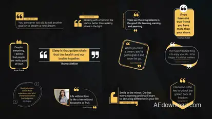 Minimal Quotes Text Titles Elements template preview