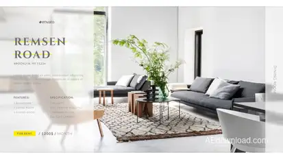 Minimal Real Estate Product Promo template preview