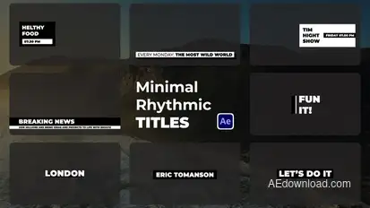 Minimal Rhythmic Titles Titles template preview