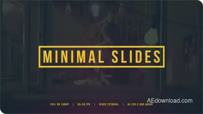 Minimal Slides Video Displays template preview