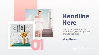 Minimal Slideshow Video Displays template preview