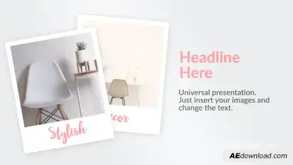 Minimal Slideshow Video Displays template preview