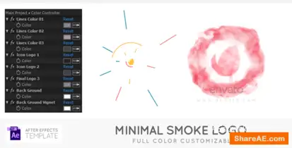 Videohive Minimal Smoke Logo Logo Stings template preview
