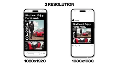 Minimal Stories and Posters for After Effects Titles template preview