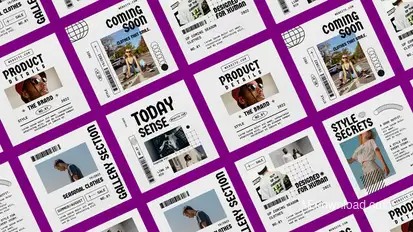Minimal Streetwear Instagram Posts Product Promo template preview