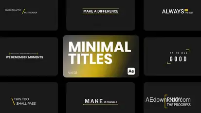 Minimal Titles 01 for After Effects Titles template preview