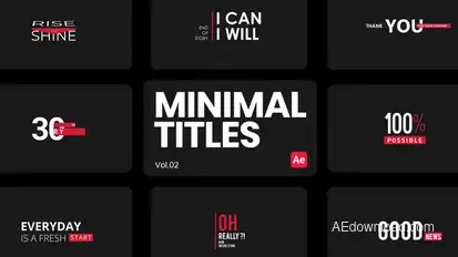 Minimal Titles 02 for After Effects Titles template preview