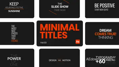 Minimal Titles 03 for After Effects Titles template preview