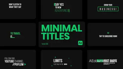 Minimal Titles 06 for After Effects Titles template preview