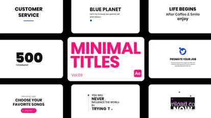 Minimal Titles 09 for After Effects Titles template preview