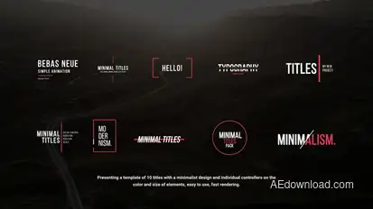 Minimal Titles 2.0 | AE Titles template preview