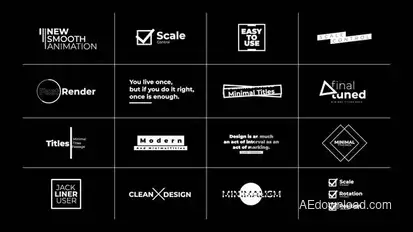 Minimal Titles 3.0 | After Effects Titles template preview