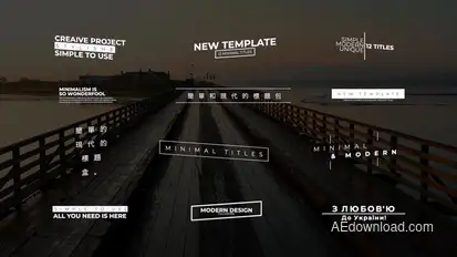 Minimal Titles 5.0 | After Effects Titles template preview