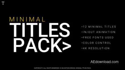 Minimal Titles Titles template preview