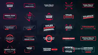 Minimal Titles Titles template preview