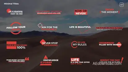 Minimal Titles Titles template preview