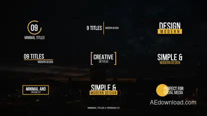 Minimal Titles | AE Titles template preview