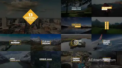 Minimal Titles | AE Titles template preview