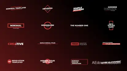 Minimal Titles | AE Titles template preview