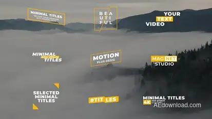Minimal Titles | After Effects Titles template preview
