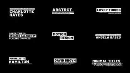 Minimal Titles | After Effects Titles template preview