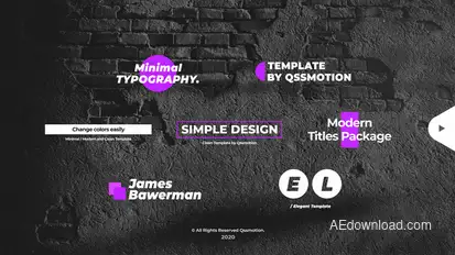 Minimal Titles and Lower Thirds Titles template preview
