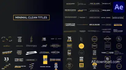 Minimal Titles And Lower Thirds | After Effects Elements template preview