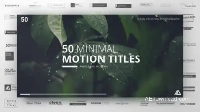 Minimal Titles Collection Titles template preview
