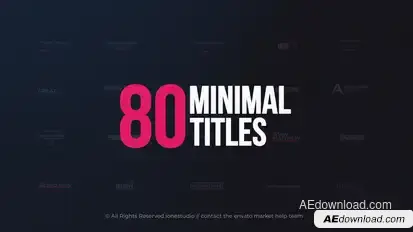Minimal Titles Pack Titles template preview