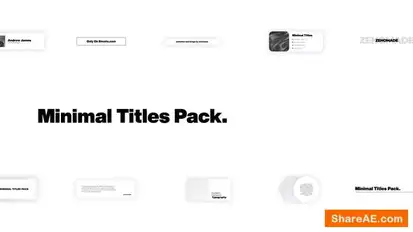 Videohive Minimal Titles Pack 33324505 Titles template preview