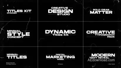 Minimal Titles Pack | After Effects Titles template preview