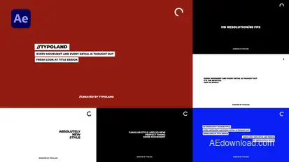Minimal Typography Titles template preview