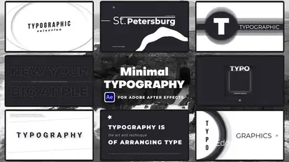 Minimal Typography Video Displays template preview
