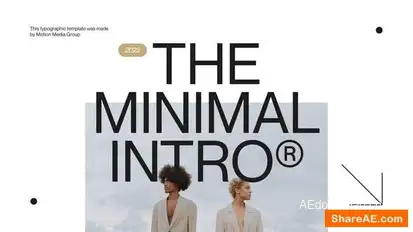 Minimal Typography Intro Openers template preview