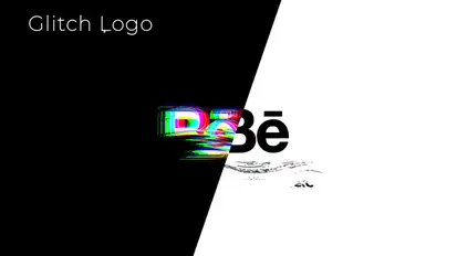 Minimal Wave Glitch Logo Logo Stings template preview