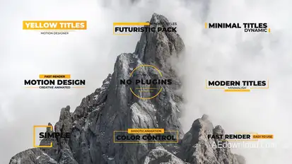 Minimal Yellow Titles Titles template preview