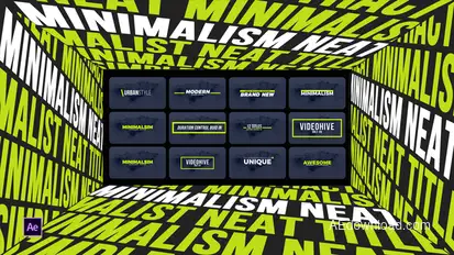 Minimalism Neat Titles | After Effects Titles template preview
