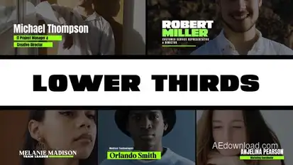 Minimalist Lower Thirds Elements template preview