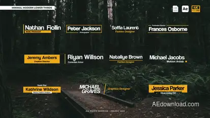 Minimalist Modern Lower Thirds - 4K Titles template preview