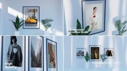 Minimalistic Art Gallery Video Displays template preview