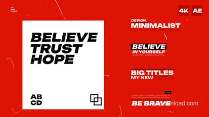 Minimalistic Big Titles | AE Titles template preview