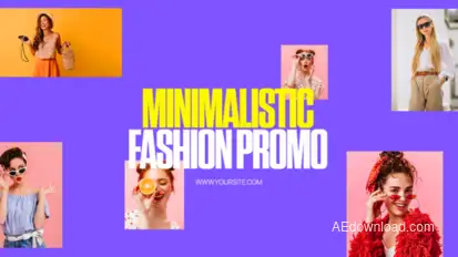 Minimalistic Colorful Fashion Promo Video Displays template preview