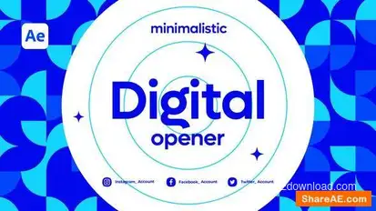 Minimalistic Digital Opener Openers template preview