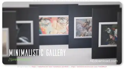 Minimalistic Gallery Presentation Video Displays template preview