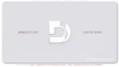 Minimalistic Light Logotype Opener Logo Stings template preview