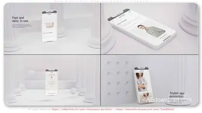 Minimalistic Mobile Mockup Scenes Product Promo template preview