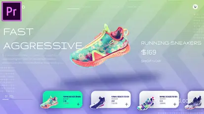 Minimalistic Sneakers Promo broadcast-packages template preview
