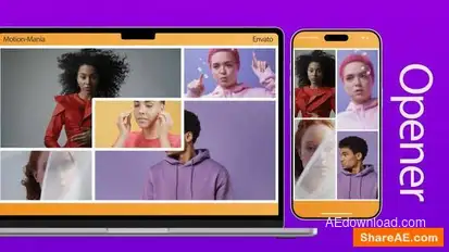 Minimalistic Split Screen Slideshow Openers template preview