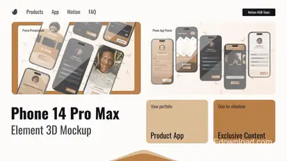 Mobile App Gold Product Promo template preview